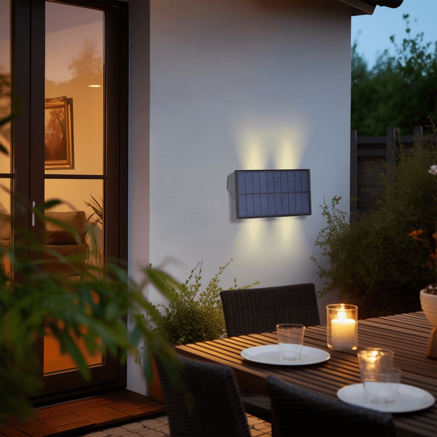 Aigostar - LED Päikesepaneeliga seinavalgusti LED/4W/5,5V 2700K IP44