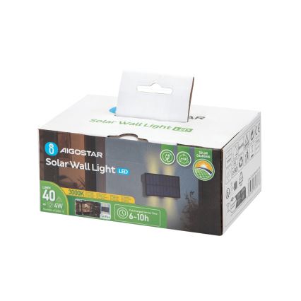 Aigostar - LED Päikesepaneeliga seinavalgusti LED/4W/5,5V 2700K IP44