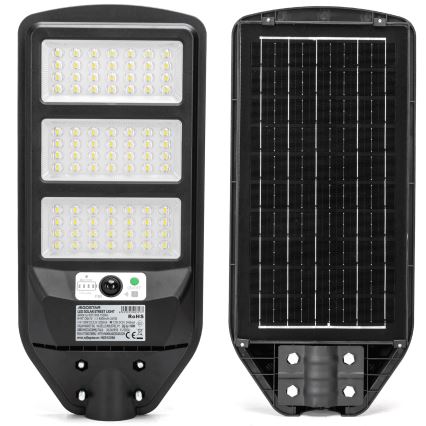 Aigostar - LED Päikesepaneeliga tänavalamp koos anduriga LED/150W/3,2V 8000mAh IP65 6500K + kaugjuhtimispult