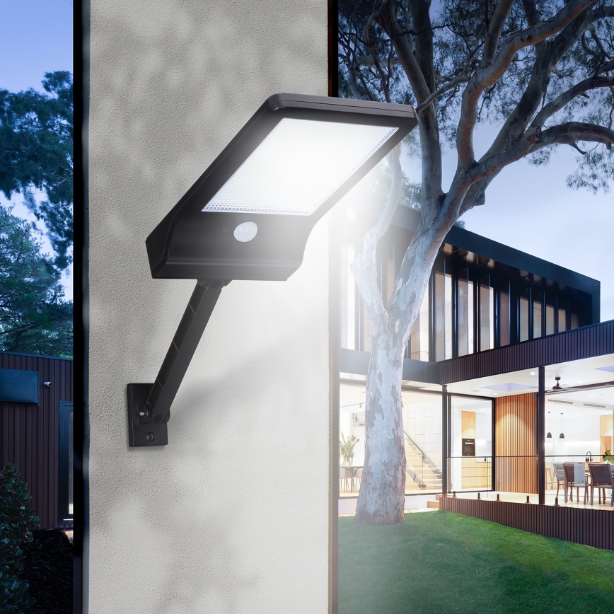 Aigostar - LED Päikesepaneeliga tänavalamp koos anduriga LED/2,3W/5,5V 1800 mAh IP65