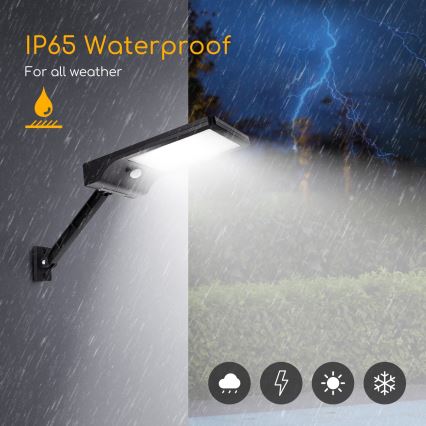 Aigostar - LED Päikesepaneeliga tänavalamp koos anduriga LED/2,3W/5,5V 1800 mAh IP65