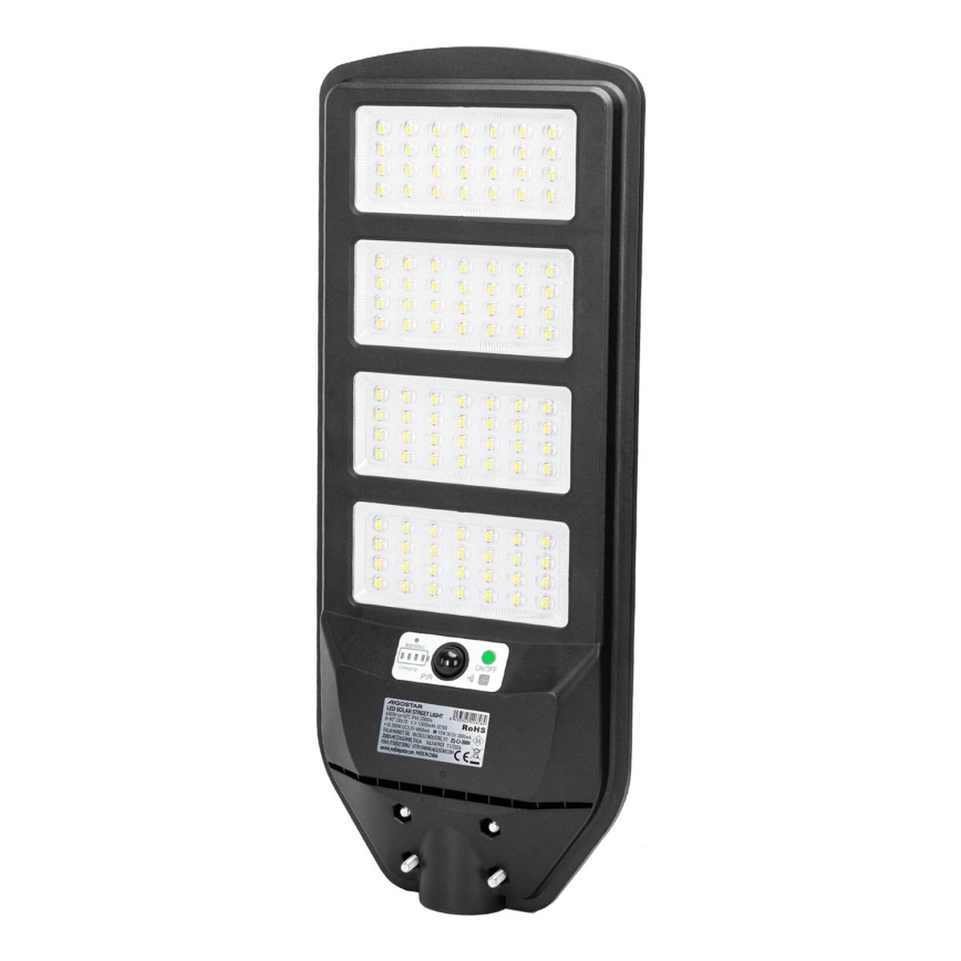 Aigostar - LED Päikesepaneeliga tänavalamp koos anduriga LED/200W/3,2V 12000mAh IP65 6500K + kaugjuhtimispult