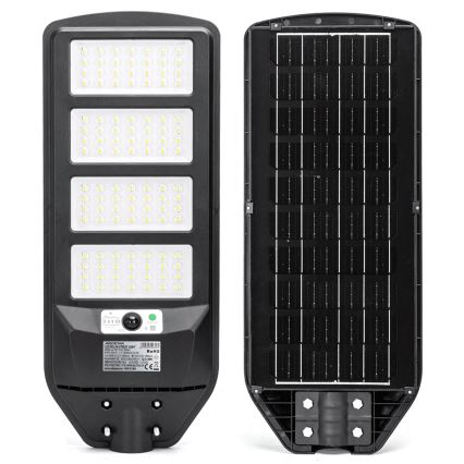 Aigostar - LED Päikesepaneeliga tänavalamp koos anduriga LED/200W/3,2V 12000mAh IP65 6500K + kaugjuhtimispult