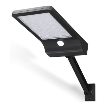 Aigostar - LED Päikesepaneeliga tänavalamp koos anduriga LED/3W/3,7V1800 mAh IP44 3000/4000/5000K + kaugjuhtimispult