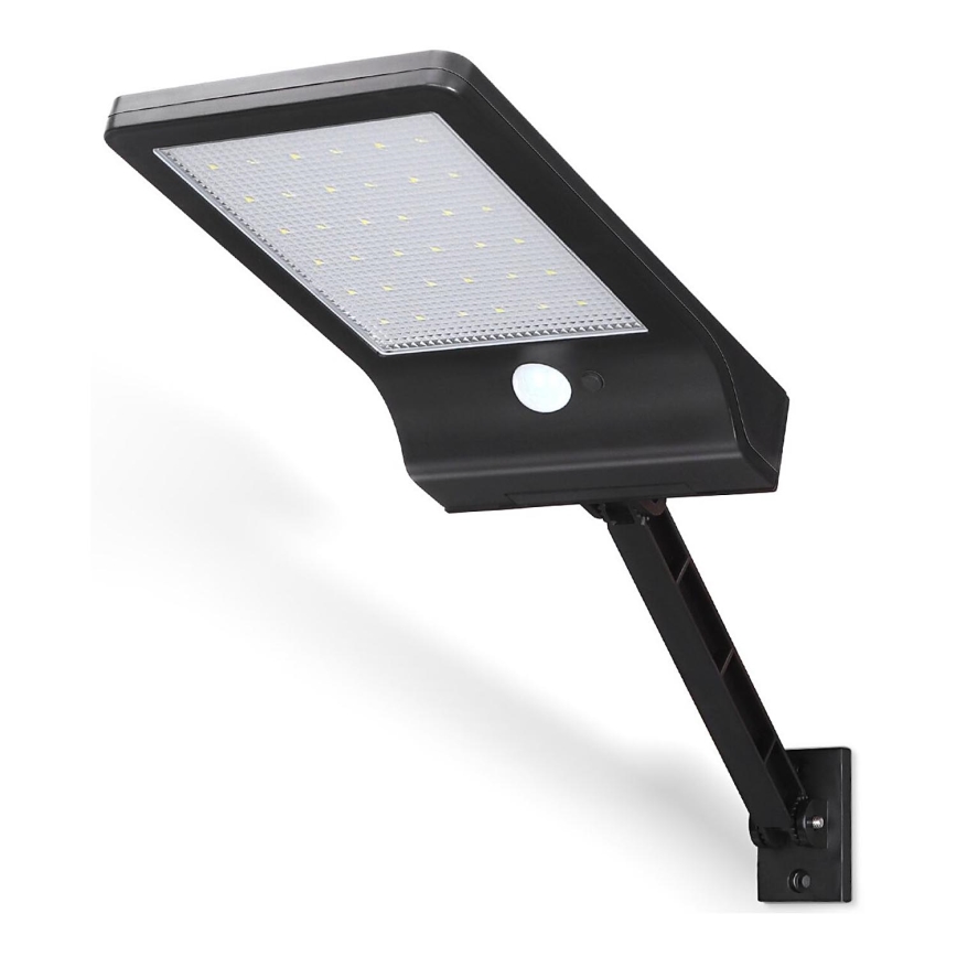 Aigostar - LED Päikesepaneeliga tänavalamp koos anduriga LED/3W/3,7V1800 mAh IP44 3000/4000/5000K + kaugjuhtimispult