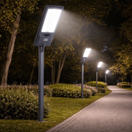 Aigostar - LED päikesepaneeliga tänavavalgusti liikumisanduriga LED/400W/3,2V 3000/4000/6500K 4800mAh + kaugjuhtimispult