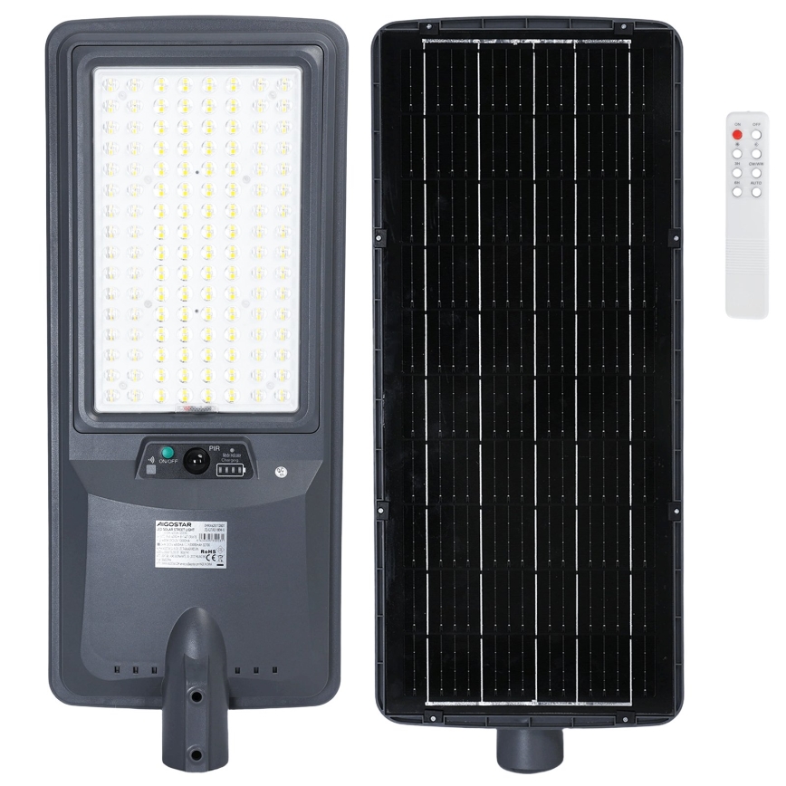 Aigostar - LED päikesepaneeliga tänavavalgusti liikumisanduriga LED/400W/3,2V 3000/4000/6500K 4800mAh + kaugjuhtimispult