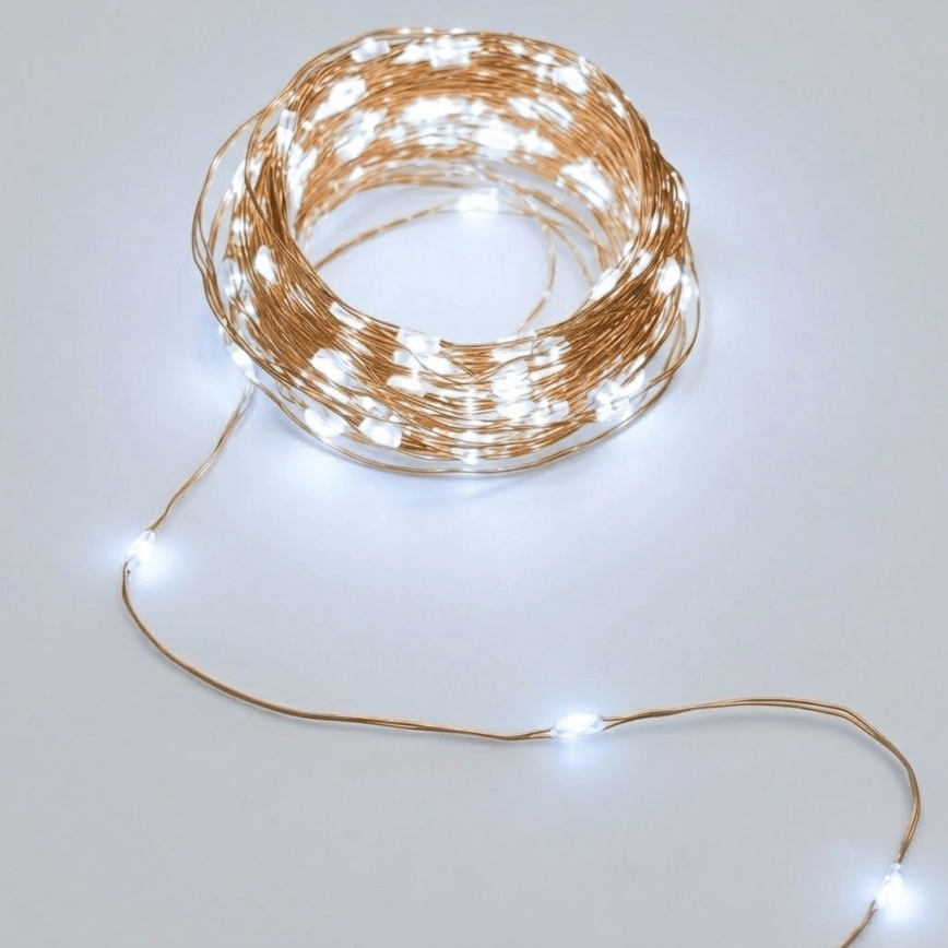 Aigostar - LED päikesekett 200xLED/8-režiimne 22 m IP65 külmvalge 800 mAh