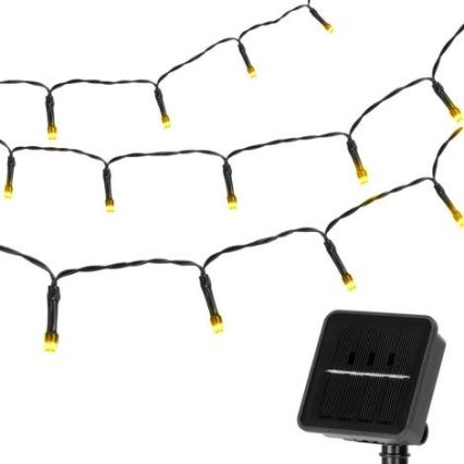 Aigostar - LED Päikesepaneeliga valguskett 100xLED/12m 300 mAh IP65 soe valge