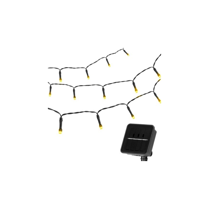 Aigostar - LED Päikesepaneeliga valguskett 100xLED/12m 300 mAh IP65 soe valge