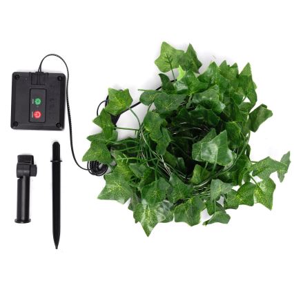 Aigostar - LED Päikesepaneeliga valguskett 100xLED/12m IP65 soe valge ivy