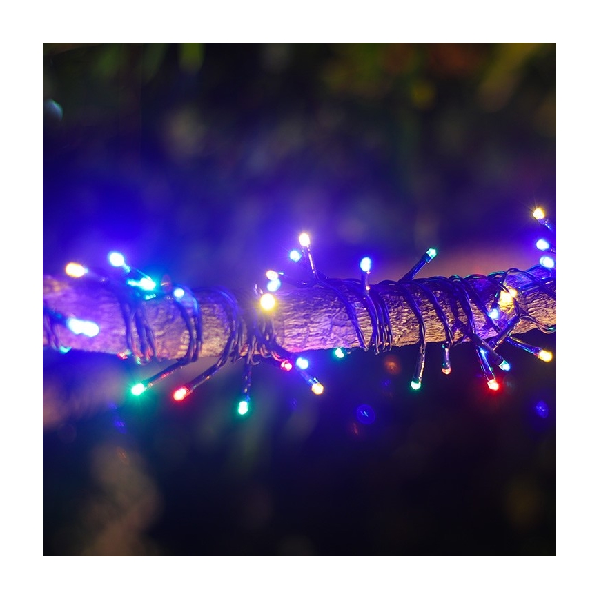 Aigostar - LED Päikesepaneeliga valguskett 100xLED/8 funktsiooni 12m IP65 mitmevärviline