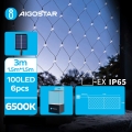 Aigostar - LED Päikesepaneeliga valguskett 100xLED/8 funktsiooni 4,5x1,5m IP65 külm valge
