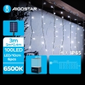 Aigostar - LED Päikesepaneeliga valguskett 100xLED/8 funktsiooni 8x0,4m IP65 külm valge