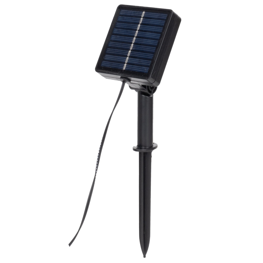 Aigostar - LED päikesepaneeliga valguskett 110xLED/4m IP65 soe valge eukalüpt