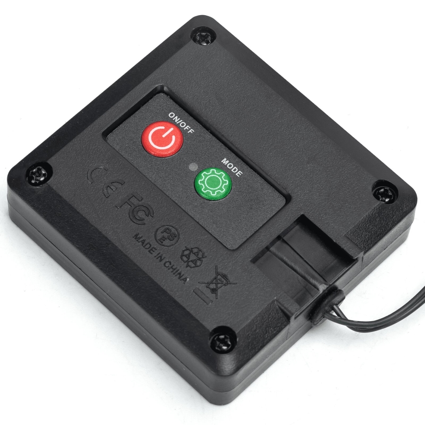 Aigostar - LED päikesepaneeliga valguskett 148xLED/2x1,2m IP65 soe valge eukalüpt
