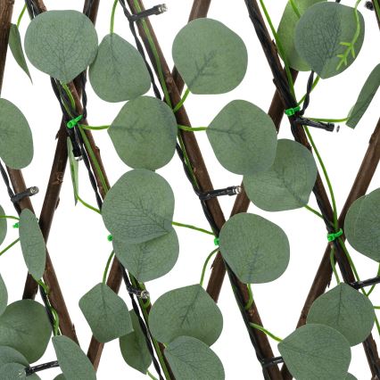 Aigostar - LED päikesepaneeliga valguskett 56xLED/2x0,4m IP65 soe valge eukalüpt