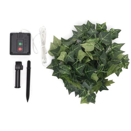 Aigostar - LED päikesepaneeliga valguskett 70xLED/4x1m IP65 soe valge ivy