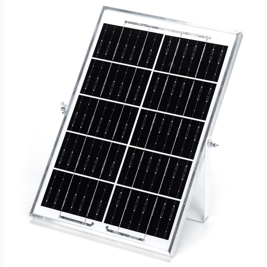 Aigostar - LED Päikesepaneeliga valgusti 2xLED/35W/12V 6000 mAh 6500K d. 16,8 cm + kaugjuhtimispult