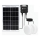 Aigostar - LED Päikesepaneeliga valgusti 2xLED/35W/12V 6000 mAh 6500K d. 16,8 cm + kaugjuhtimispult