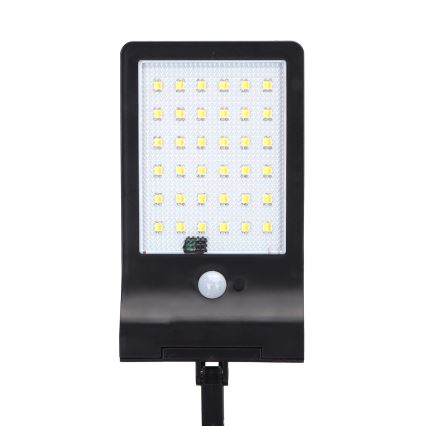 Aigostar - LED Päikesepaneeliga tänavalamp koos anduriga LED/3W/3,7V1800 mAh IP44 3000/4000/5000K + kaugjuhtimispult
