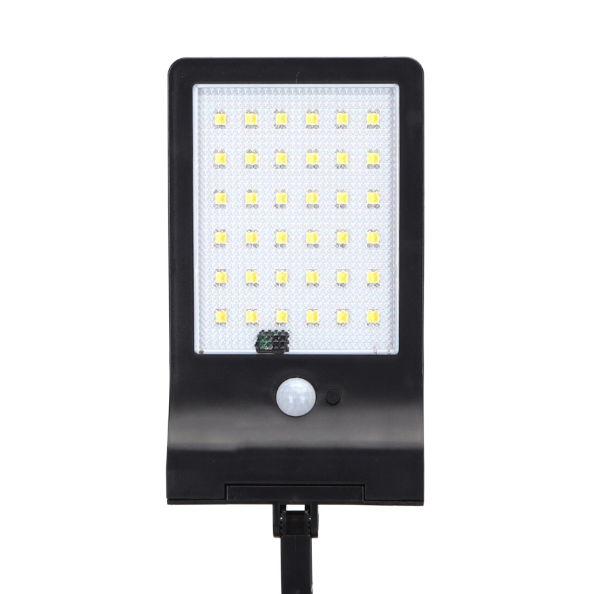 Aigostar - LED Päikesepaneeliga tänavalamp koos anduriga LED/3W/3,7V1800 mAh IP44 3000/4000/5000K + kaugjuhtimispult
