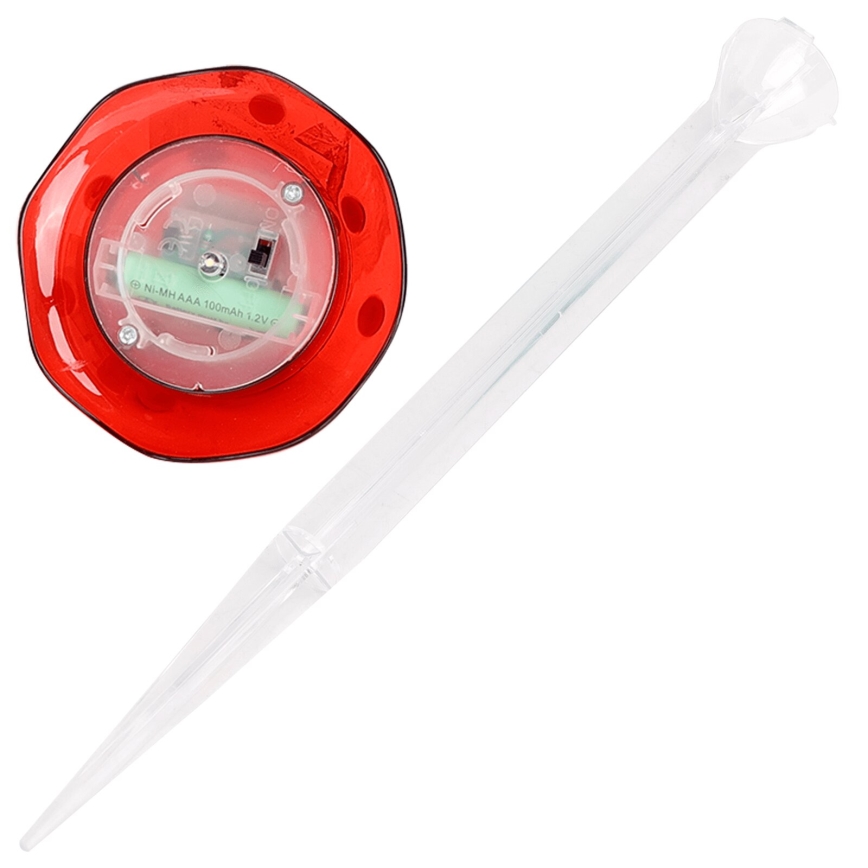 Aigostar - LED Päikesepaneeliga valgusti LED/0,006W/1,2V 100 mAh 2700K IP44 punane