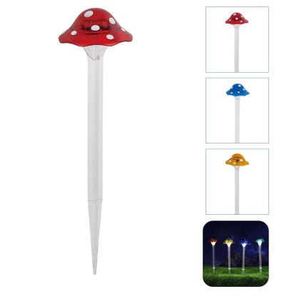Aigostar - LED Päikesepaneeliga valgusti LED/0,006W/1,2V 100 mAh 2700K IP44 punane