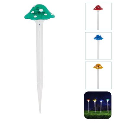 Aigostar - LED Päikesepaneeliga valgusti LED/0,006W/1,2V 100 mAh 2700K IP44 roheline