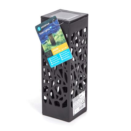 Aigostar - LED Päikesepaneeliga valgusti LED/0,006W/1,2V 100 mAh 28,5 cm must 6500K IP44