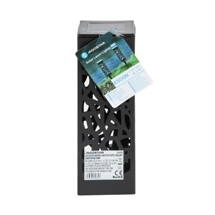 Aigostar - LED Päikesepaneeliga valgusti LED/0,006W/1,2V 28,5cm must 100 mAh 6500K  IP44