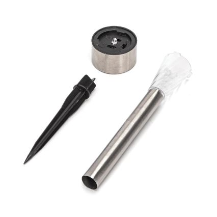 Aigostar - LED Päikesepaneeliga valgusti LED/0,006W/1,2V 40 mAh 29,5 cm matt kroom 6500K IP44