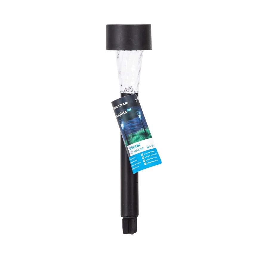 Aigostar - LED Päikesepaneeliga valgusti LED/0,006W/1,2V 40 mAh 29,5 cm must 6500K IP44