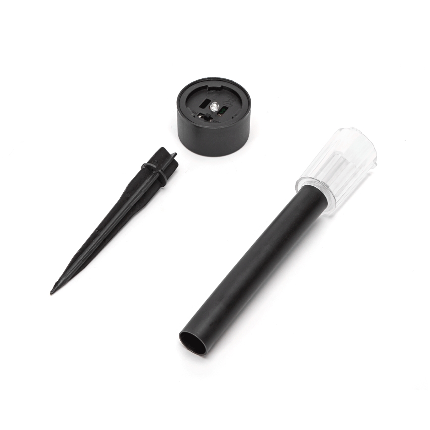 Aigostar - LED Päikesepaneeliga valgusti anduriga soumraku LED/0,006W/1,2V 40 mAh 29,5 cm must 6500K IP44