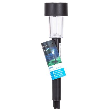 Aigostar - LED Päikesepaneeliga valgusti anduriga soumraku LED/0,006W/1,2V 40 mAh 29,5 cm must 6500K IP44