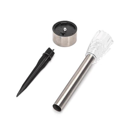 Aigostar - LED Päikesepaneeliga valgusti LED/0,006W/1,2V 40 mAh 29,7 cm matt kroom 6500K IP44