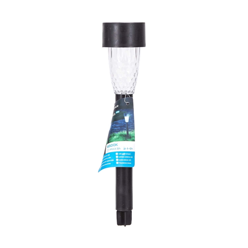 Aigostar - LED Päikesepaneeliga valgusti LED/0,006W/1,2V 40 mAh 29,7 cm must 6500K IP44