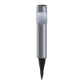 Aigostar - LED Päikesepaneeliga valgusti LED/0,006W/1,2V 31,5 cm 100 mAh matt kroom 6500K IP44