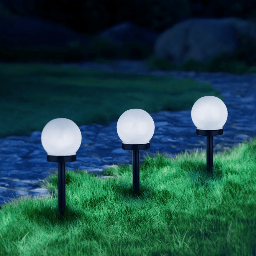 Aigostar - LED Päikesepaneeliga valgusti LED/0,006W/1,2V 33cm 40 mAh must 6500K IP44