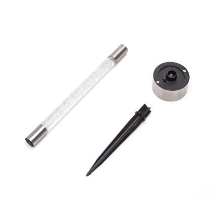 Aigostar - LED Päikesepaneeliga valgusti LED/0,006W/1,2V 36,7cm matt kroom 2700K 40 mAh IP44