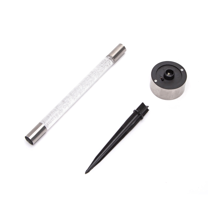 Aigostar - LED Päikesepaneeliga valgusti LED/0,006W/1,2V 36,7cm matt kroom 2700K 40 mAh IP44