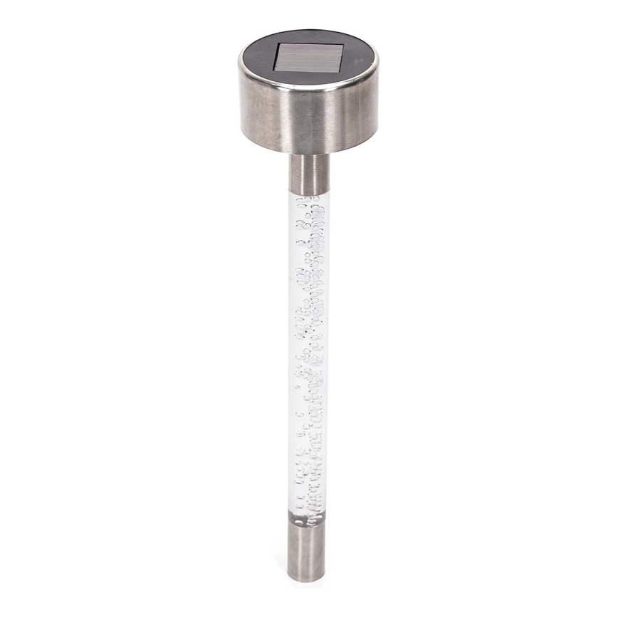 Aigostar - LED Päikesepaneeliga valgusti LED/0,006W/1,2V 36,7cm matt kroom 2700K 40 mAh IP44