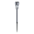 Aigostar - LED Päikesepaneeliga valgusti LED/0,006W/1,2V 40 mAh 29,7 cm matt kroom 6500K IP44