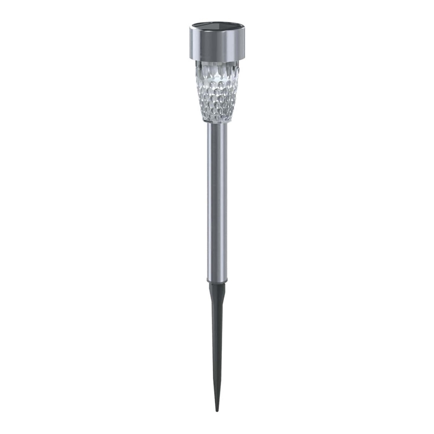 Aigostar - LED Päikesepaneeliga valgusti LED/0,006W/1,2V 40 mAh 29,7 cm matt kroom 6500K IP44
