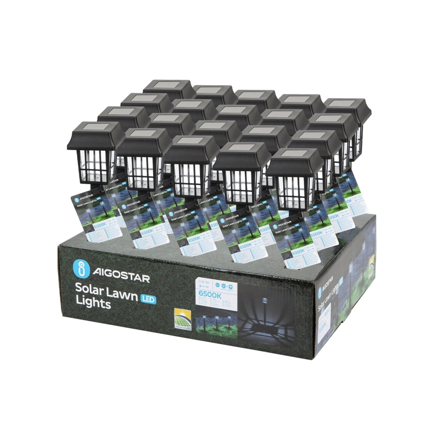 Aigostar - LED Päikesepaneeliga valgusti LED/0,006W/1,2V 40mAh 6500K IP44 32 cm