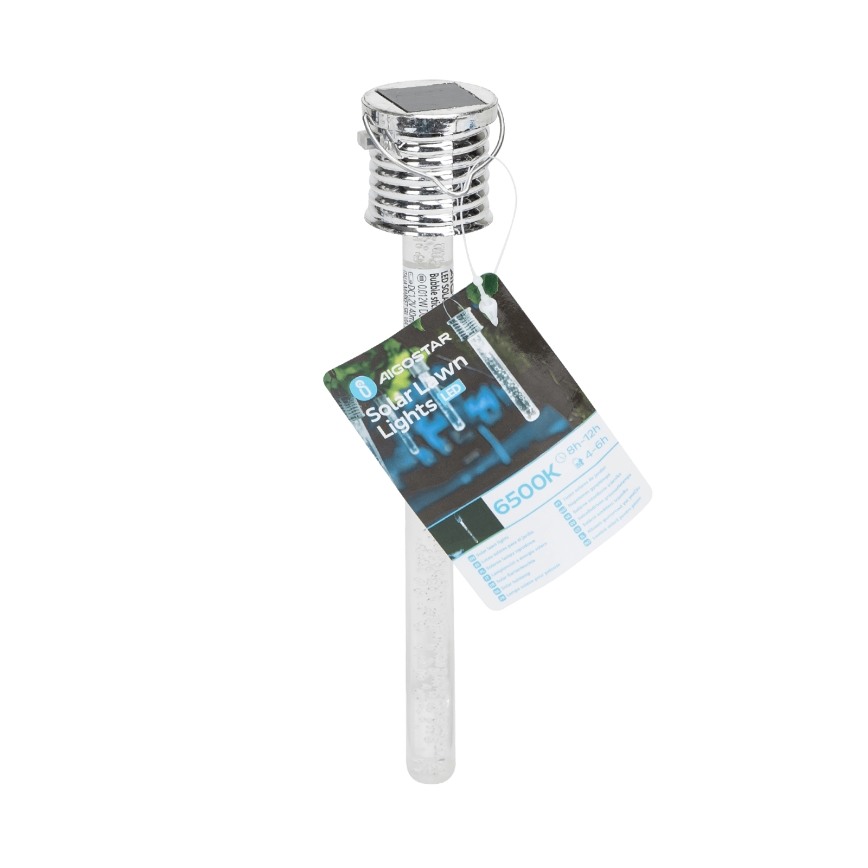 Aigostar - LED Päikesepaneeliga valgusti LED/0,006W/1,2V kroom 40 mAh 6500K IP44