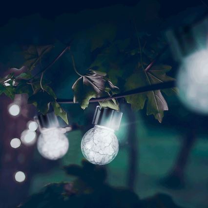 Aigostar - LED Päikesepaneeliga valgusti LED/0,006W/1,2V matt kroom 6500K 100 mAh IP44
