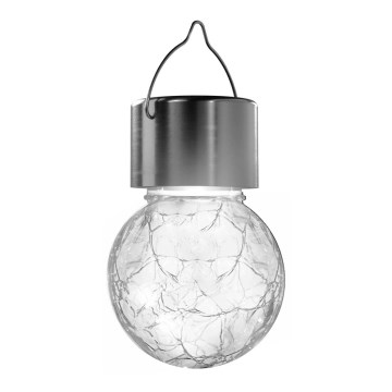 Aigostar - LED Päikesepaneeliga valgusti LED/0,006W/1,2V matt kroom 6500K IP44