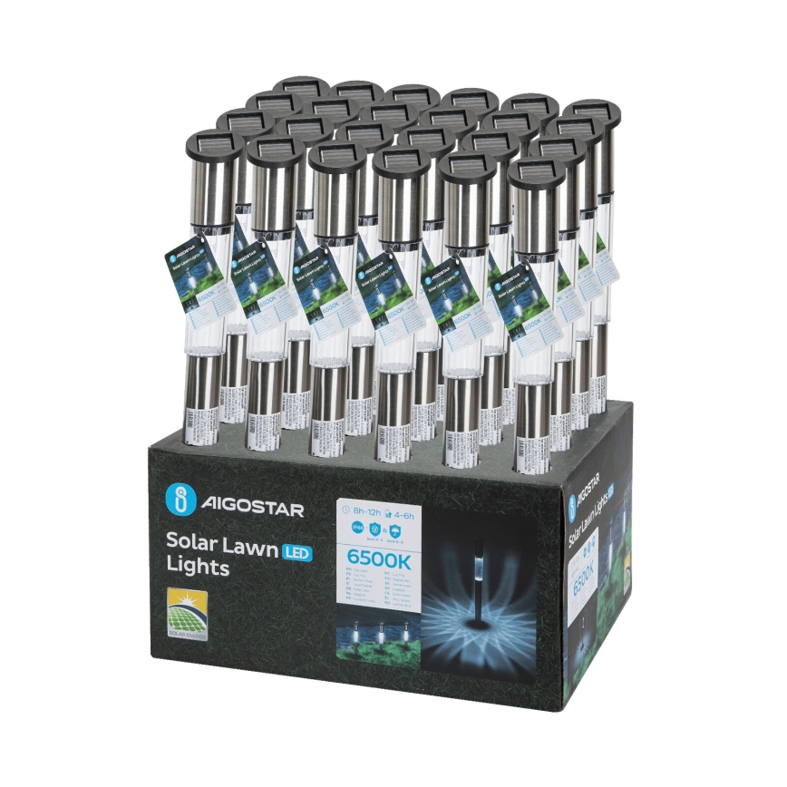 Aigostar - LED Päikesepaneeliga valgusti LED/0,012W/1,2V 100 mAh 6500K IP44 55 cm