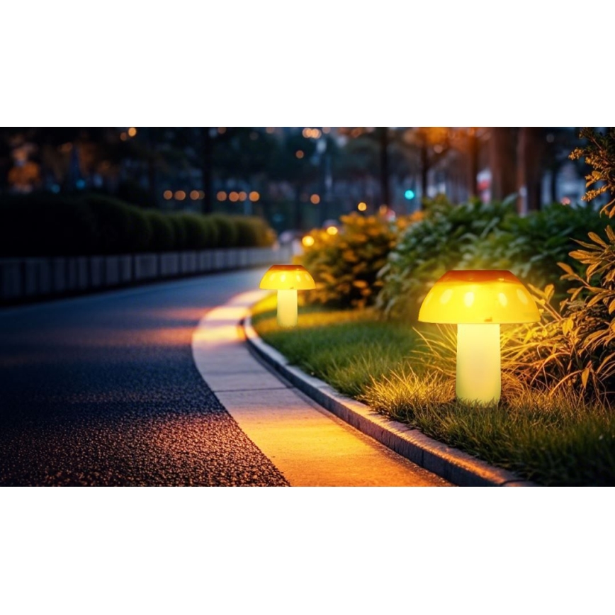 Aigostar - LED Päikesepaneeliga valgusti LED/0,024W/1,2V 200 mAh 2700K IP44 kivipuravik